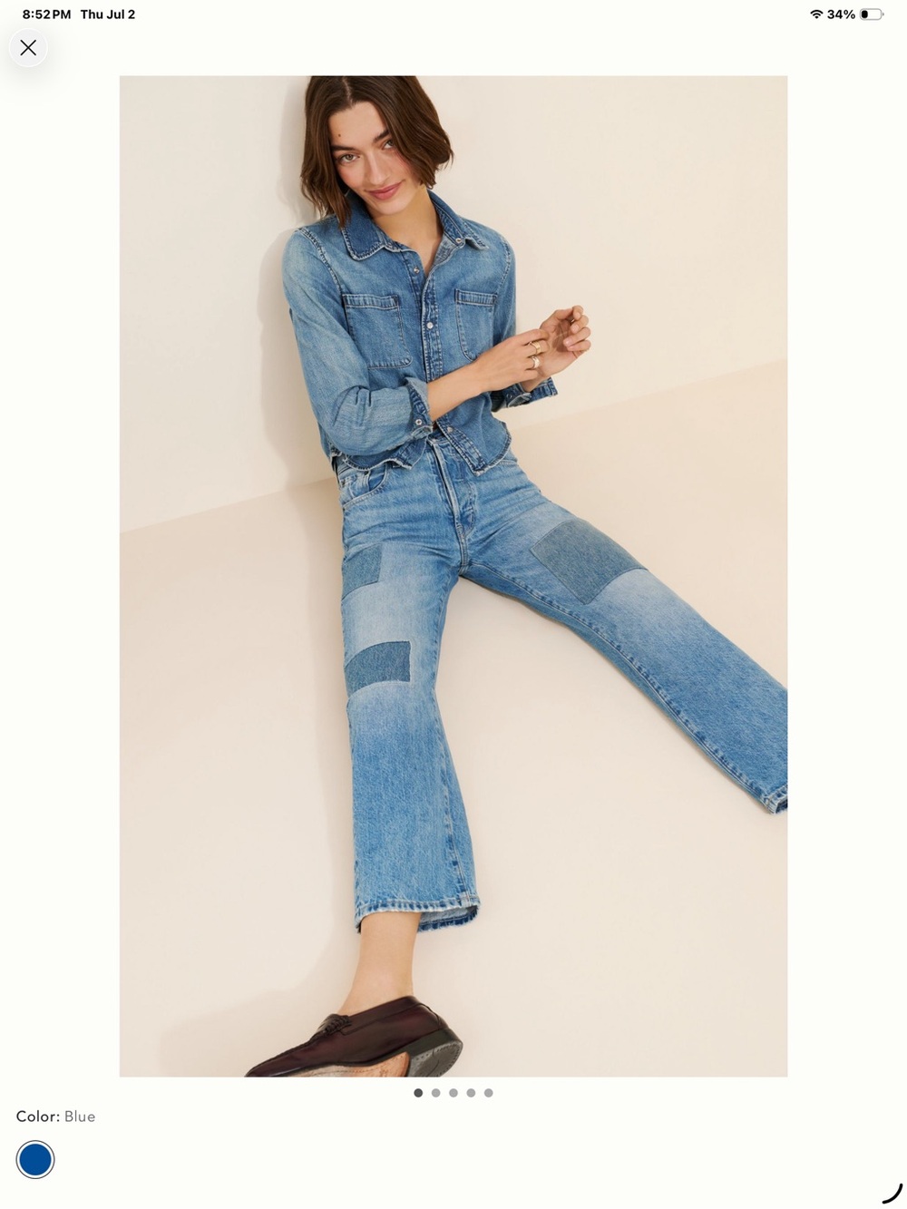 Edwin Kali Ankle Patchwork Jeans